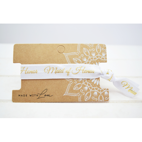 Maid of Honor Hair Tie Weiss