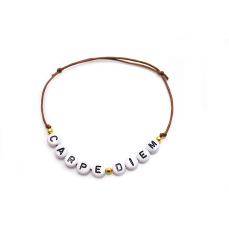 Armband Wunschname/Wort vergoldete Perlen